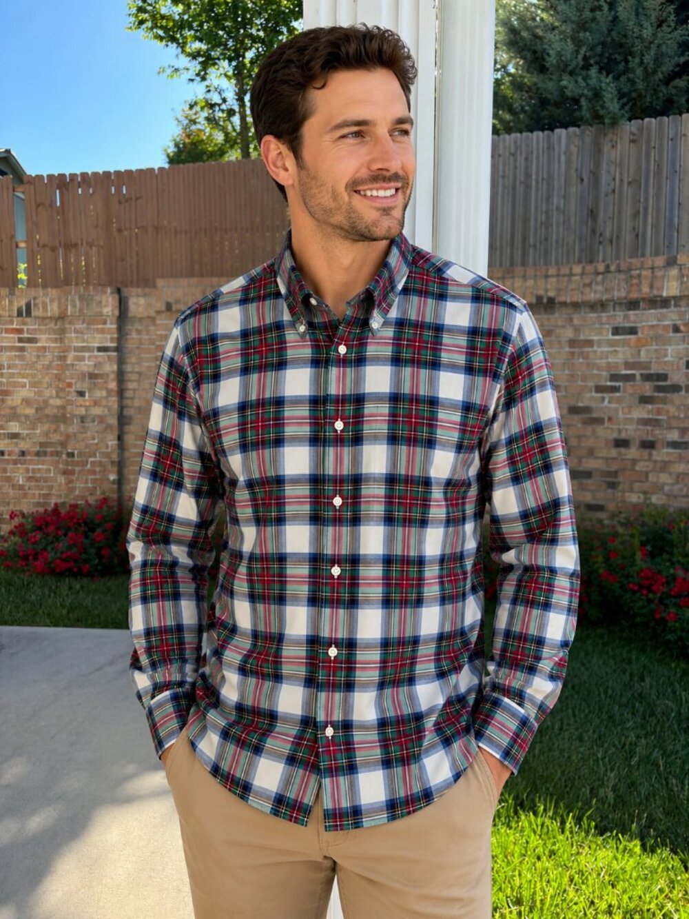 Brooks Brothers Regent Cotton No Iron Men's Plaid Shirt The Original Polo